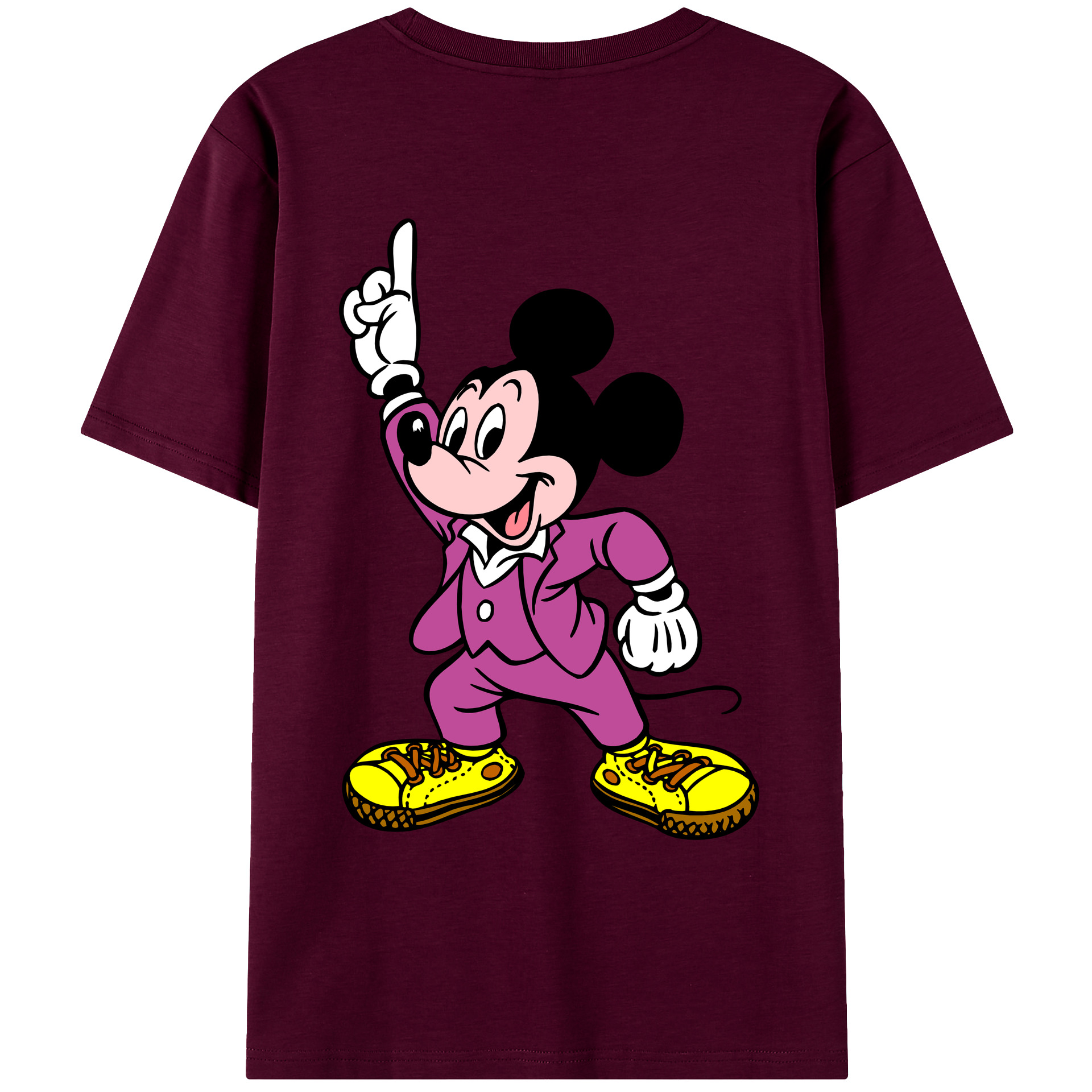 （画像用） ミッキーマウス Mickey Mouse レディース半袖Tシャツ(バックプリント)